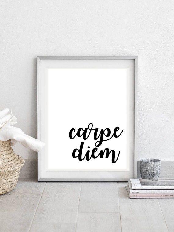 Carpe Diem Imprimer Affiche De Citation Citation Art Mural Etsy France