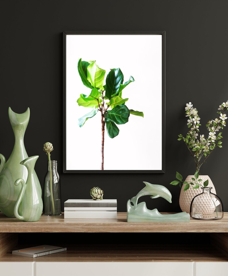 Leaf Art Print Botanical Wall Art Green Leaf Art Nature Etsy
