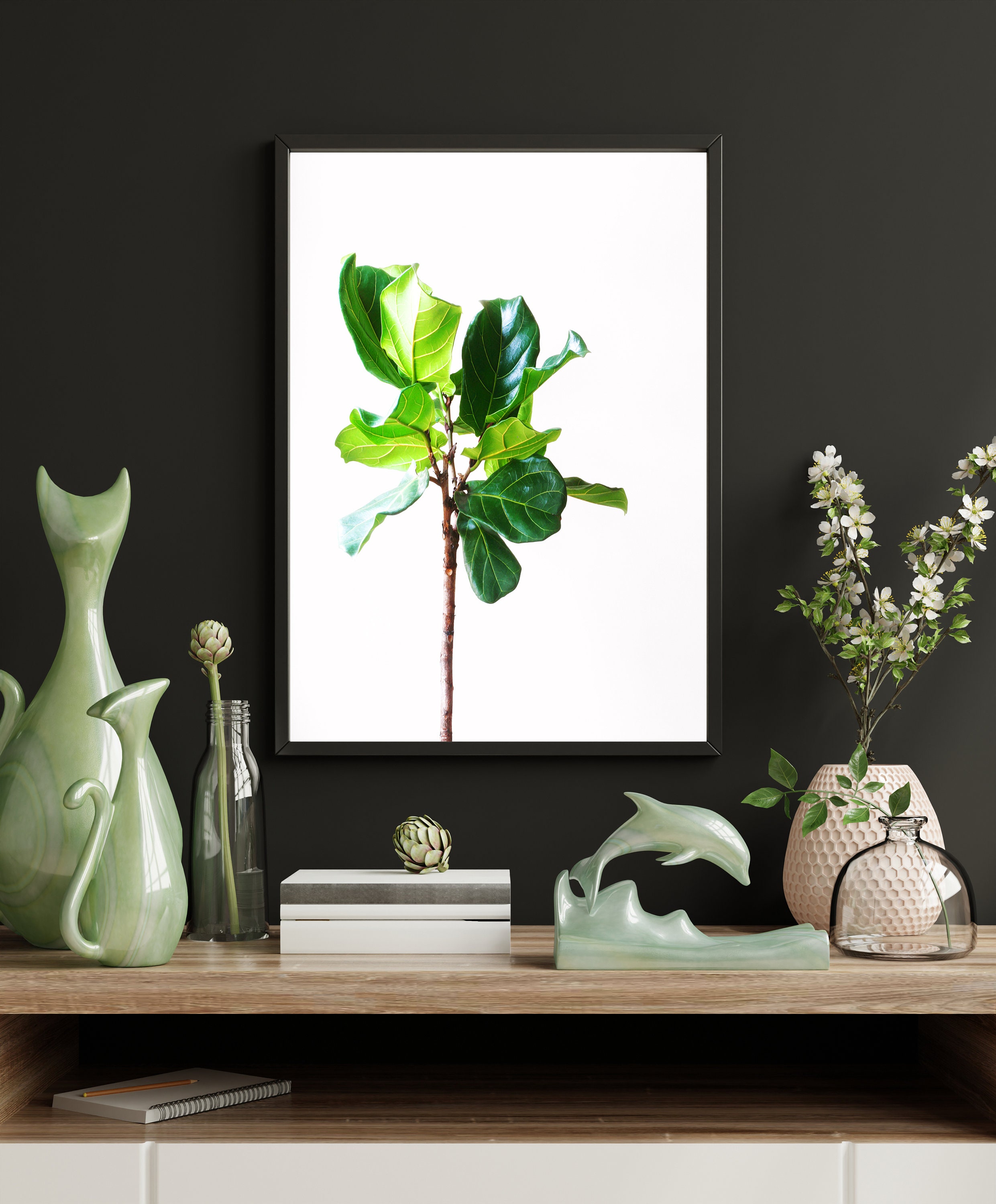 Leaf Art Print Botanical Wall Art Green Leaf Art Nature - Etsy