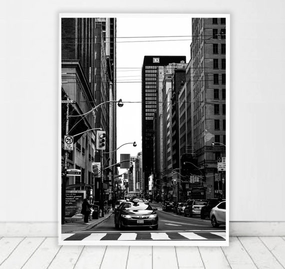 Urban Decor Downtown Wall Art Large Printable Colors Umbrella Road