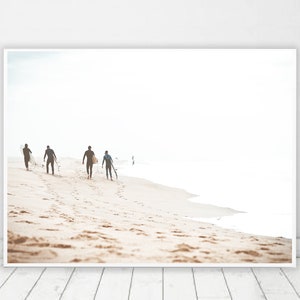 impresión de surfistas, arte de pared de playa, póster de océano, decoración de pared de surf, arte imprimible mínimo, impresión costera, arte de casa de playa, descarga digital de mar