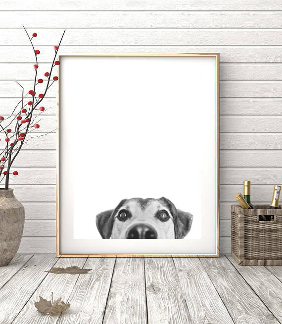 dog print dog wall art animal poster minimal wall decor Etsy