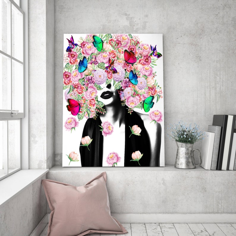 Fashion Print Model Wall Art Woman Portrait Art Print Etsy