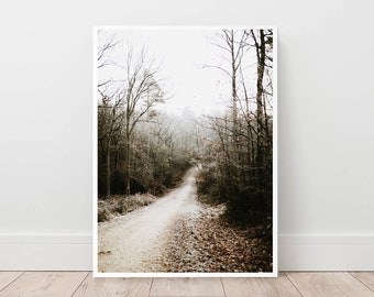 Earthy Forest Path Photo Print, Nature Wall Art (Digital Download)