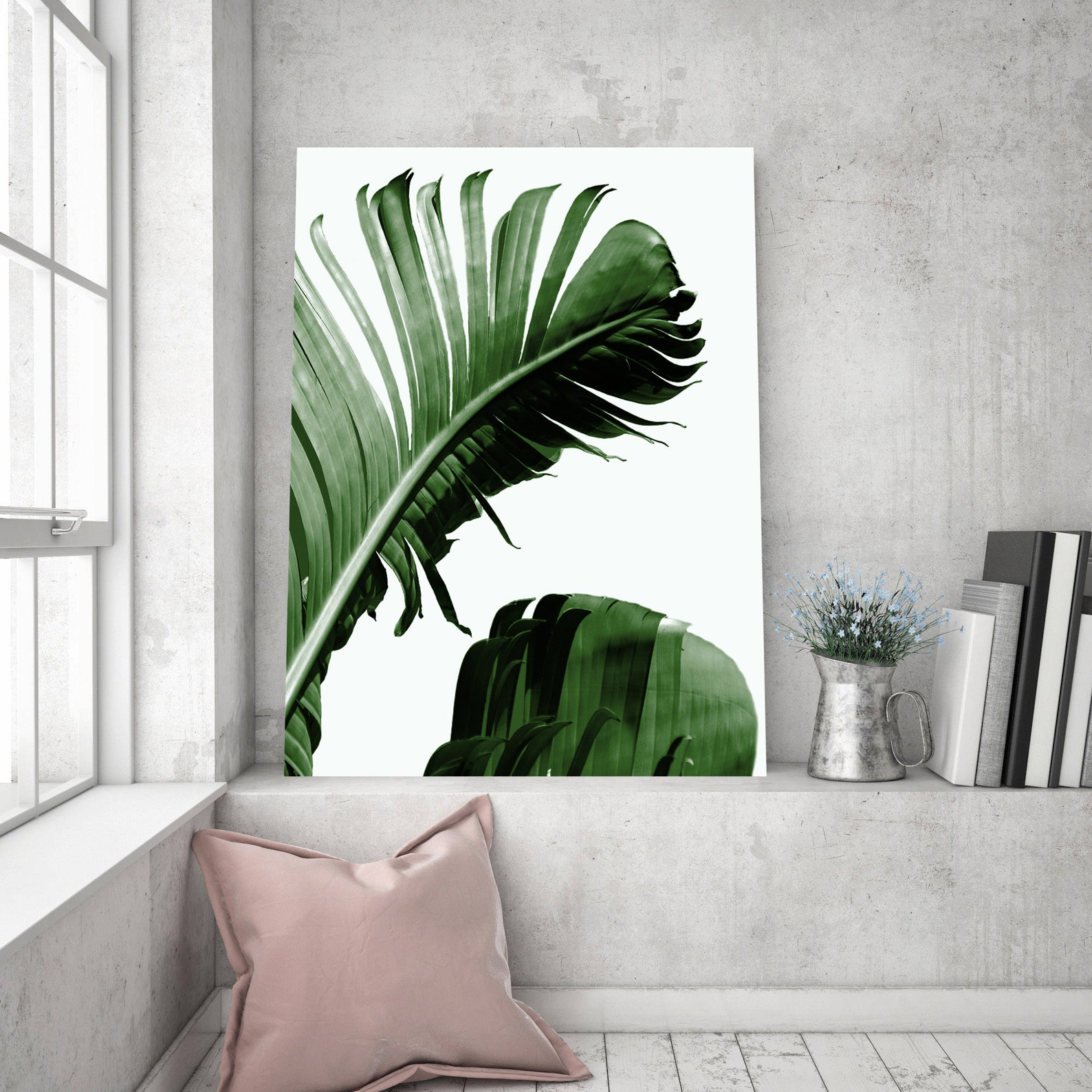 Tropical Wall Art Banana Leaves Print Greenery Photography Etsy