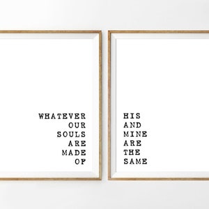 Paar Druck, 2er Set Drucke, Liebe Zitat Druck, Paare Poster, Schlafzimmer Dekor, Zitate für Seelenfreunde, Inspirational, über Dem Bett Download Kunst