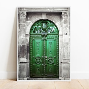 Emerald Green Door Print, Architecture Wall Art, Green Door Poster, Door Photography, emerald green art, Chic Printable Art,Digital Download