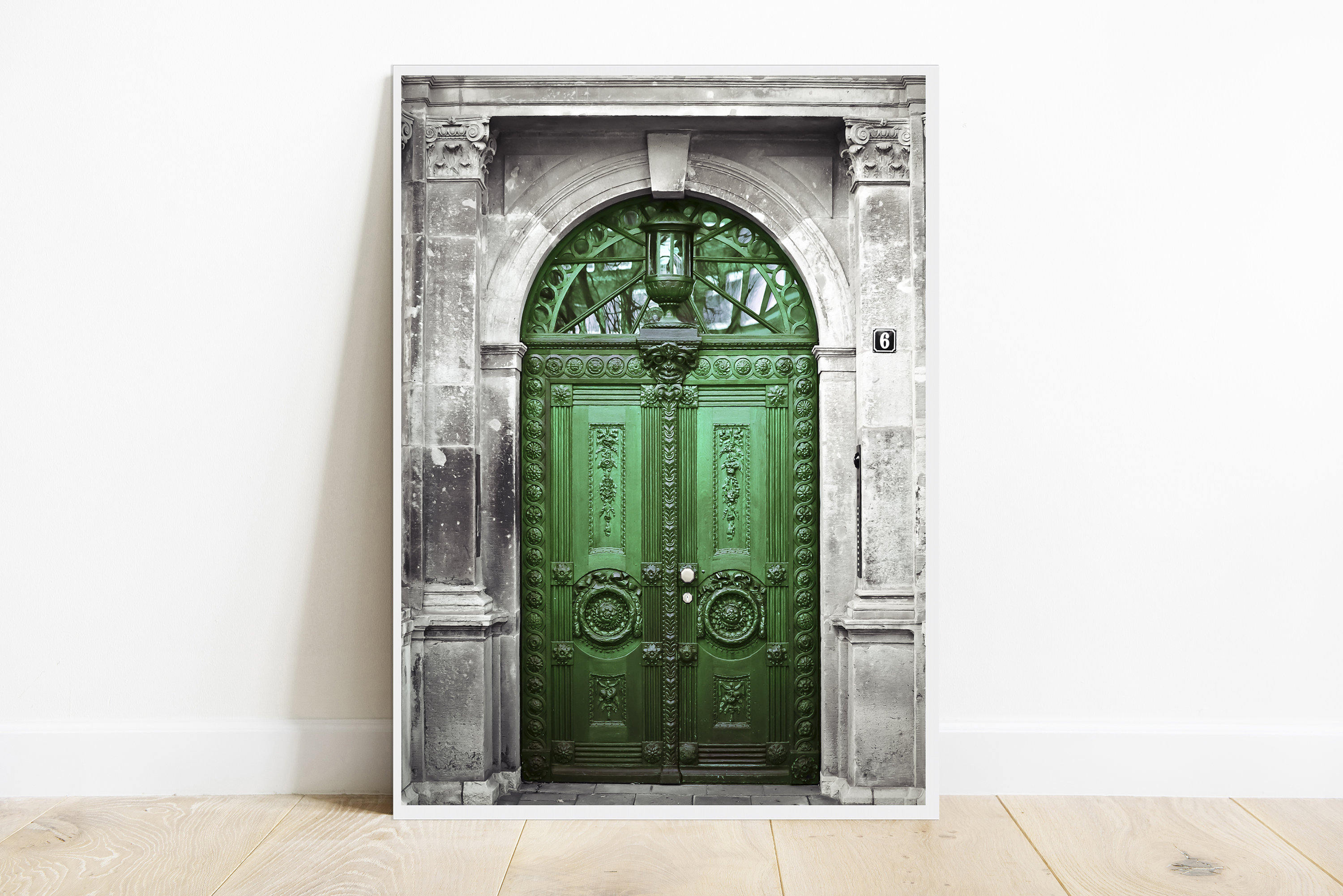 Emerald Green Door Photography Print, Architecture Wall Art