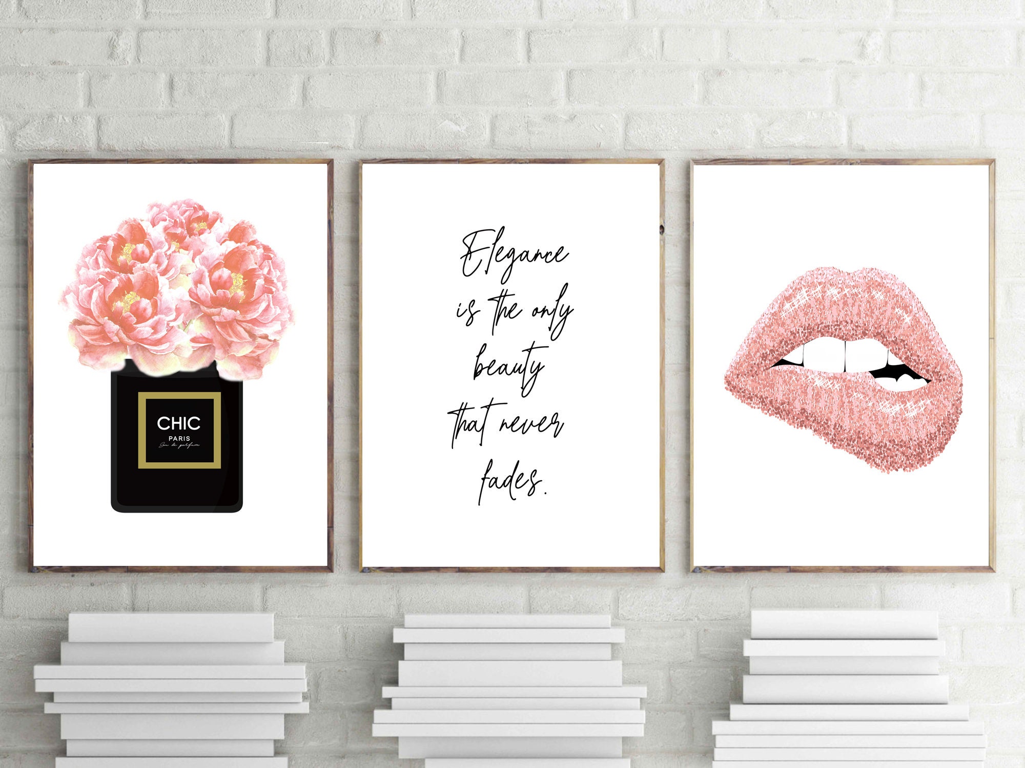 Painting Pink Perfume Wall Pictures Girl Room Decor Fashion Poster Coco  Makeup Beauty Wall Art Fashion Quote Prints Canvas Paint - AliExpress