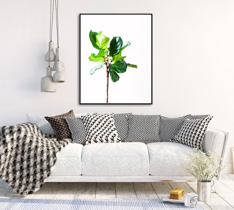 Leaf Art Print Botanical Wall Art Green Leaf Art Nature Etsy