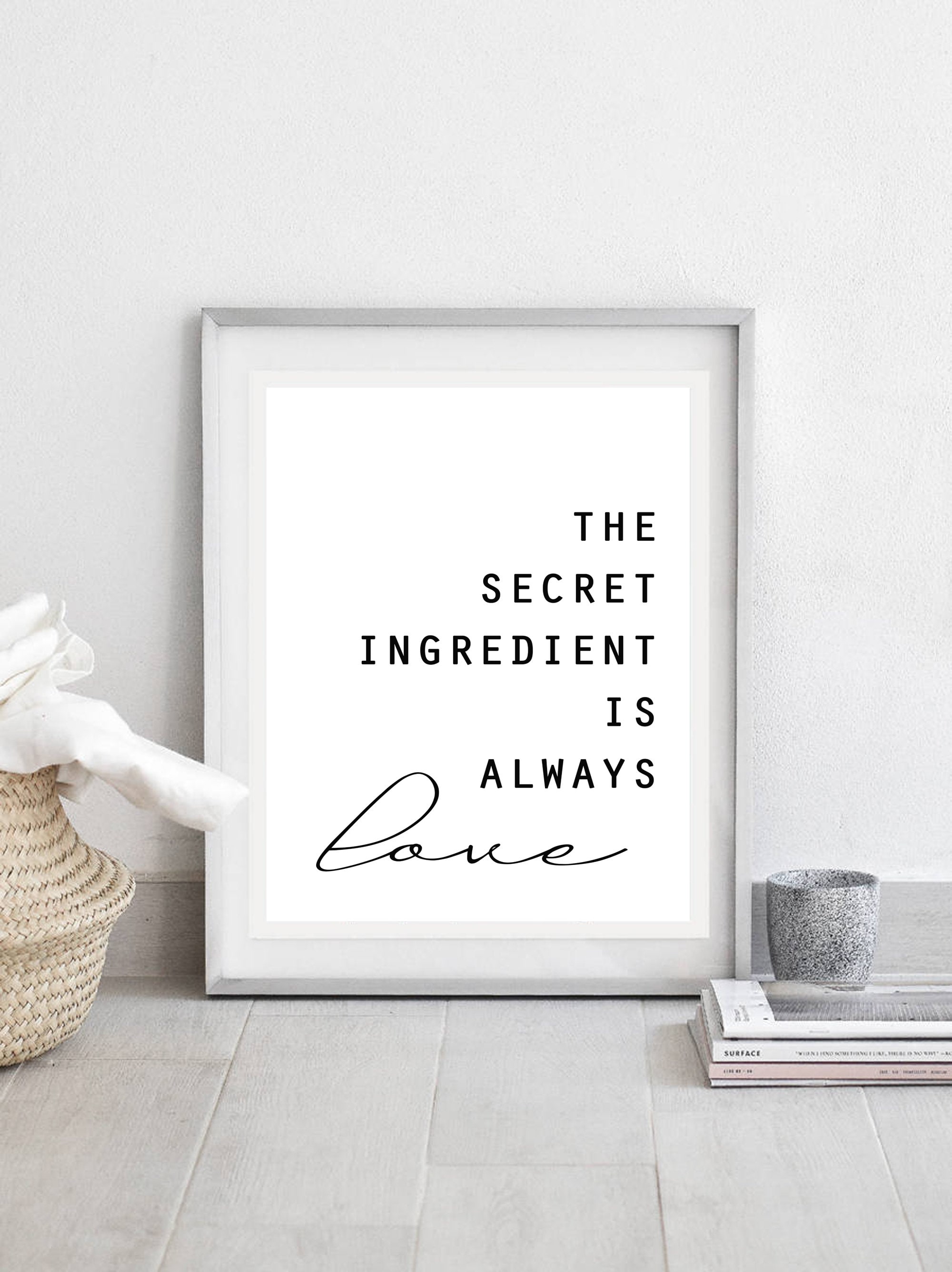 The Secret Ingredient is Always Lovequote Art Print Nursery Etsy