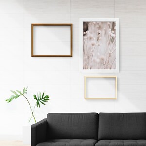 Cotton Grass Print, Blush Pink Beige Neutral Nordic Art (Digital Download) image 2