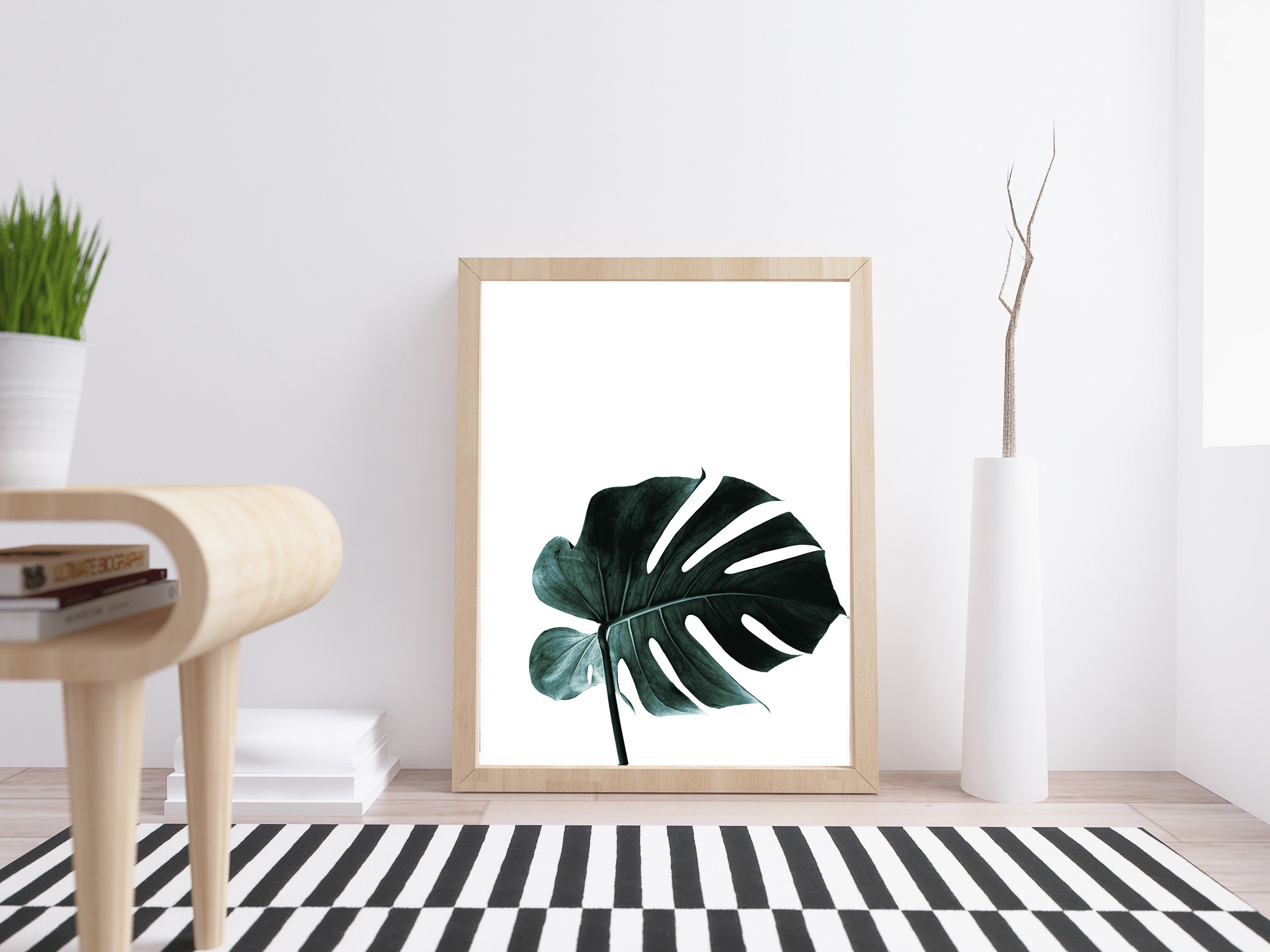 Monstera Leaf Leaf Printable Art Tropical Wall Art Green - Etsy