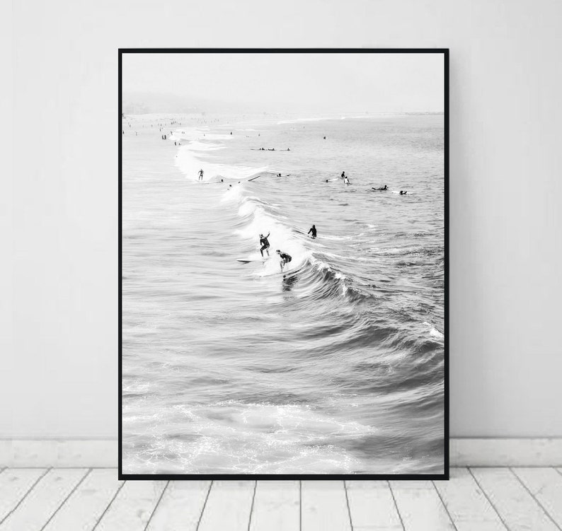 California Surf Prints Beach Wall Art Set of 5 Poster Ocean Etsy