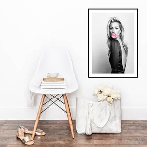 Kate Moss Print Kate Moss Bubble Gum Wall Artfashion Print - Etsy