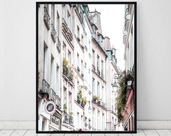 Paris Street Photography Print, Pink Urban Decor (Digital Download)
