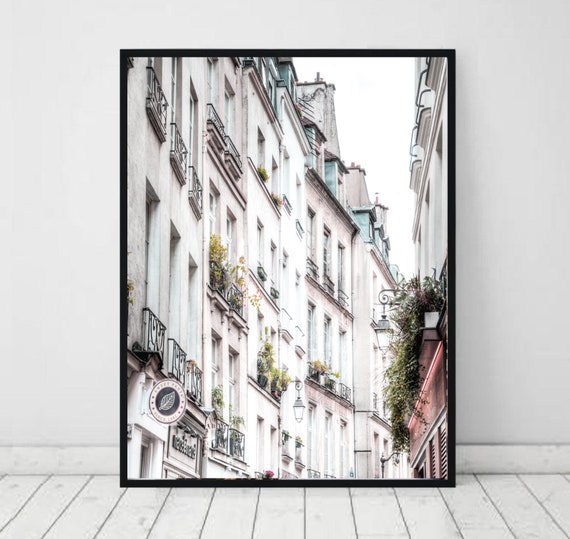 Paris Street Photography Print, Pink Urban Decor (Digital Download)