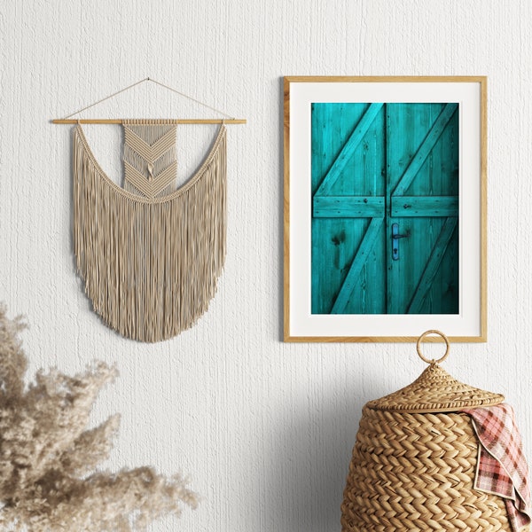 Door Photography, Door print, Teal Door wall art, Turquoise Door download, Rustic wooden Door Home Decor, Door digital print, Door Fine Art