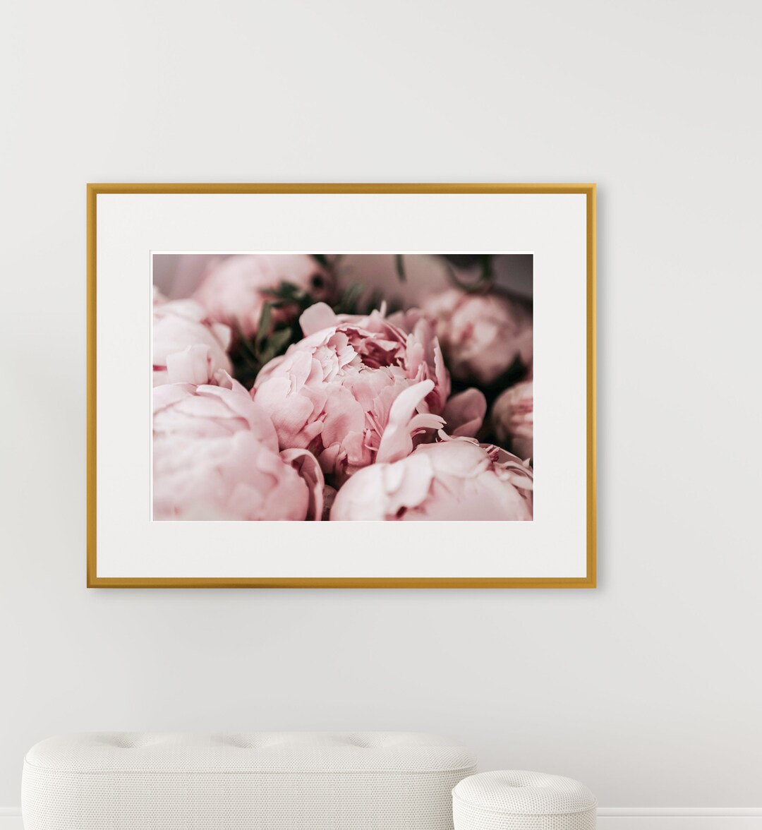 Peonies Print, Peonies Art Decor, Flowers Photography, Horizontal ...