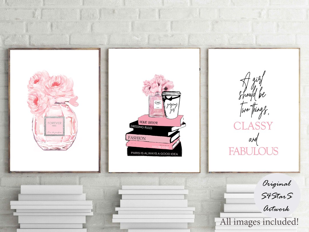 Fashion Prints Hot Pink Posters Perfume Print Fashion Books 
