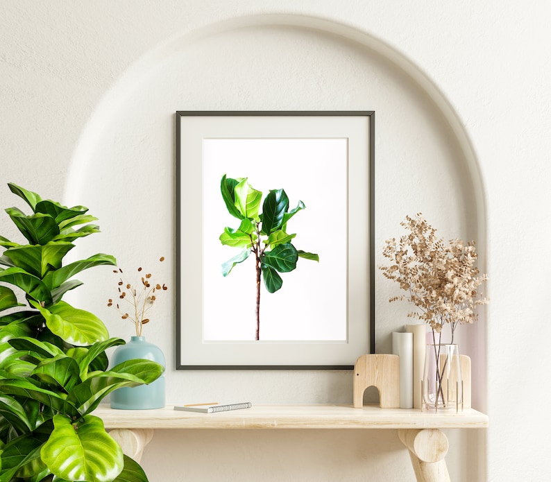 Leaf Art Print Botanical Wall Art Green Leaf Art Nature Etsy