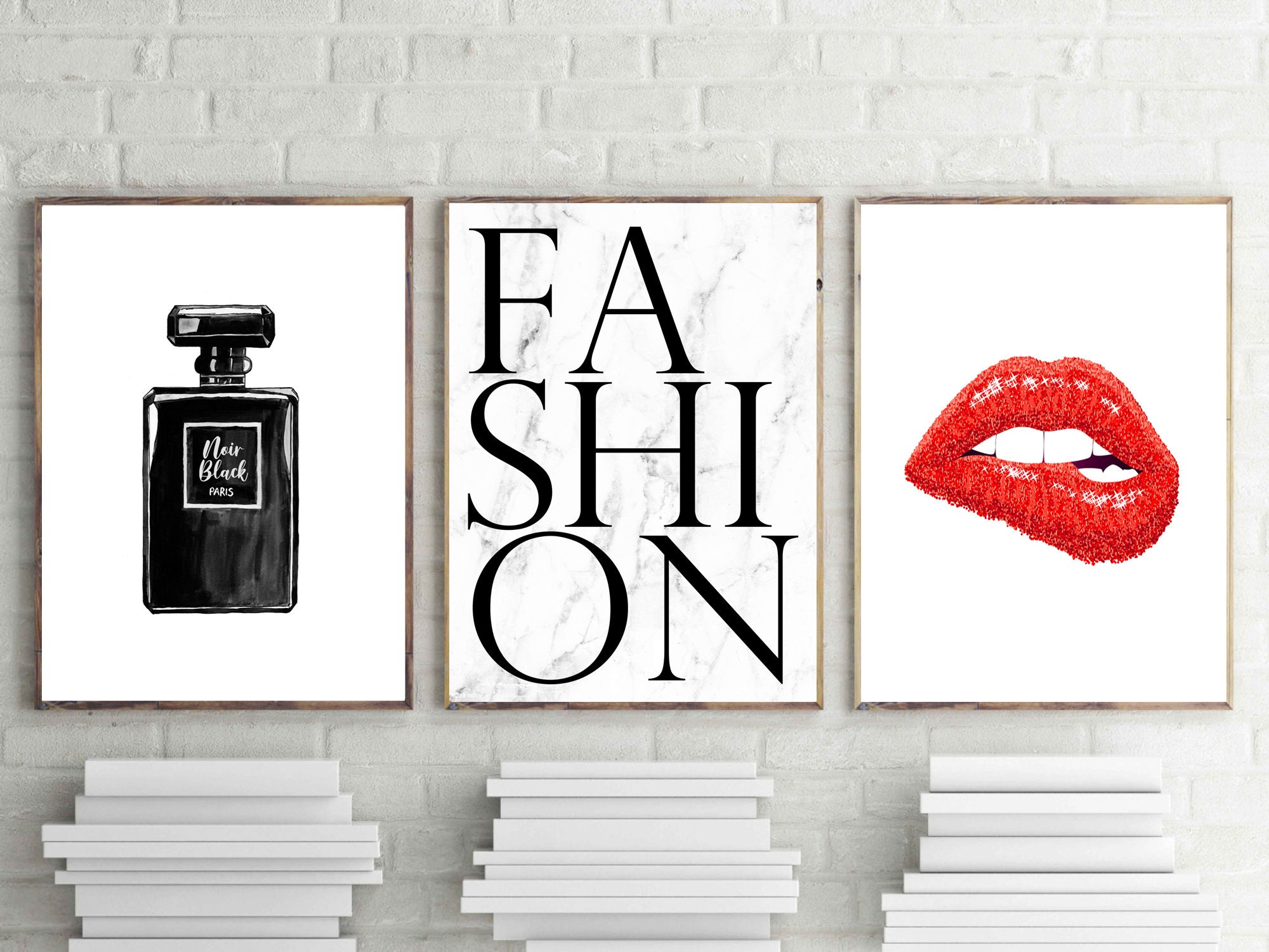 Set of 3 Luxury Perfume Poster Perfume Print Fashion Art 