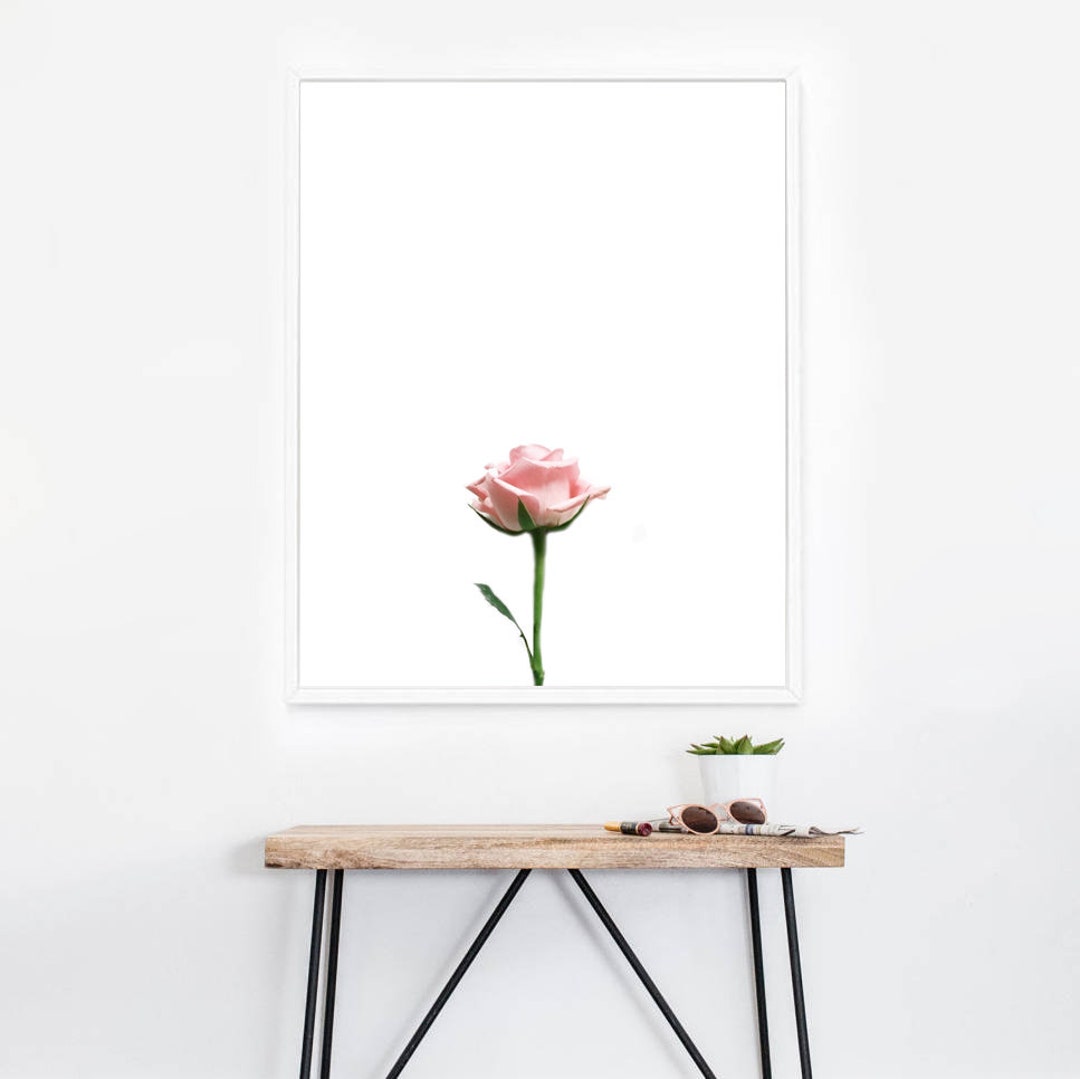 Rose Print, Flower Wall Art, Nature Photography, Baby Pink Decor ...