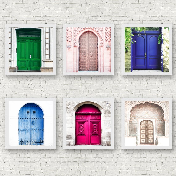 Doors Wall Art, Fucksia Door Print, Set of 6 Prints, Blue Doors Poster,  Mediterranean Doors, Architecture, Oriental Doors Art, Pink Door Art - Etsy