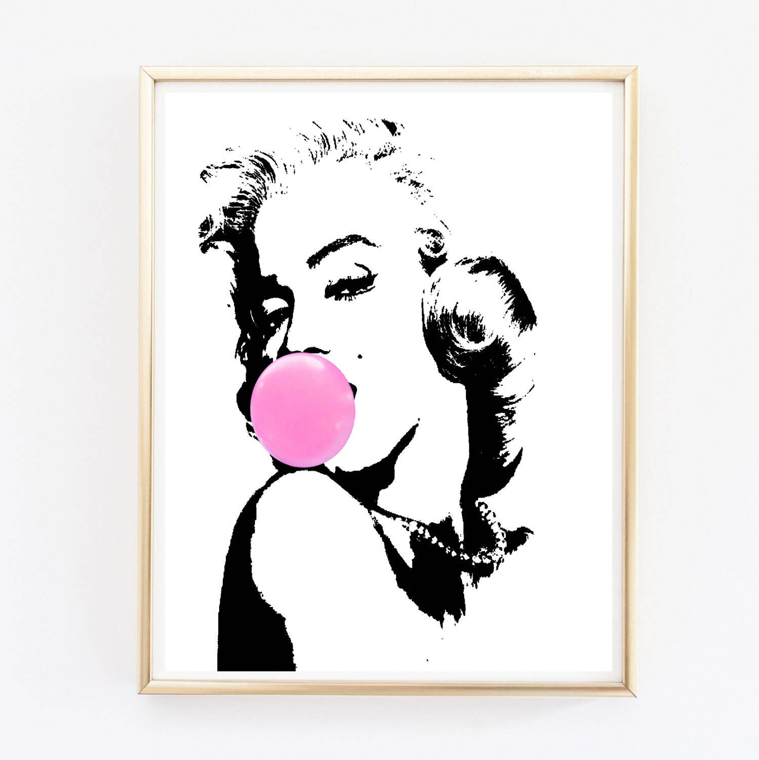 Marilyn Monroe print Marilyn bubble gum wall art Marilyn | Etsy