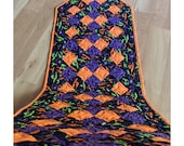 Black and Purple Halloween Table Runner