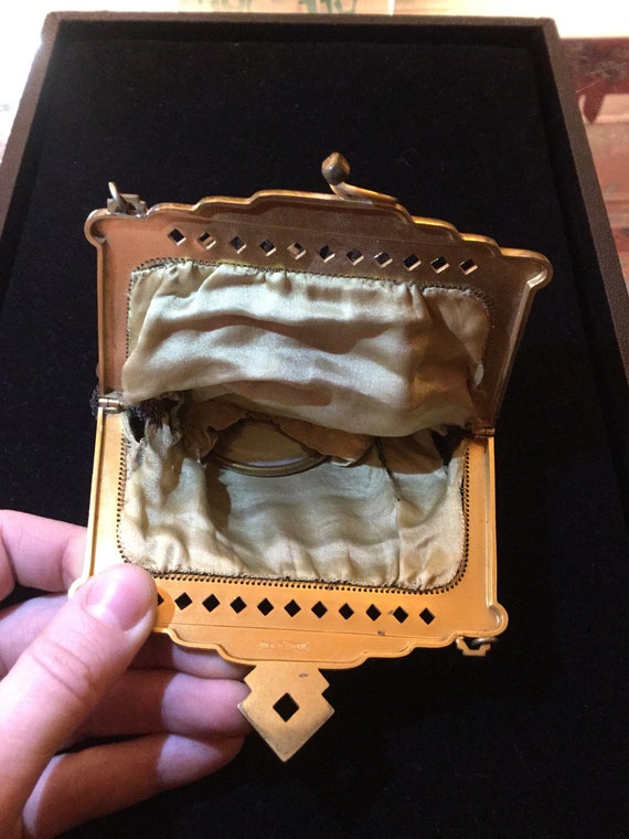 RARE!!!Late 20s handpainted Dresden mesh bag. Sta… - image 5