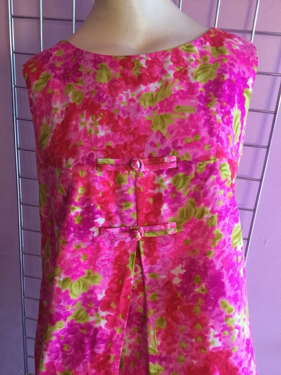 60”s Hawaiian A-line Floral Dress