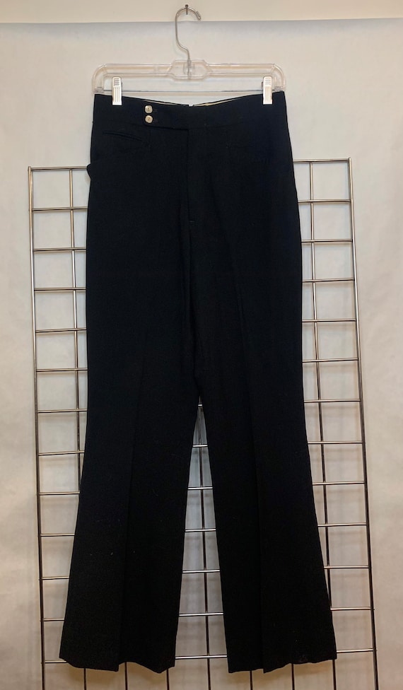 Unisex 60s/70s Black Flare Pants