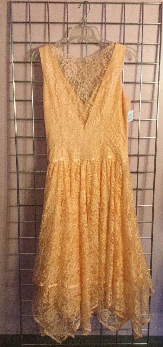 80’s Peach Lace Dress