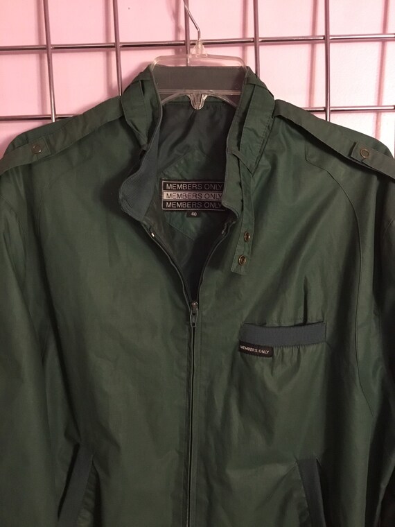 Green Members Only Jacket