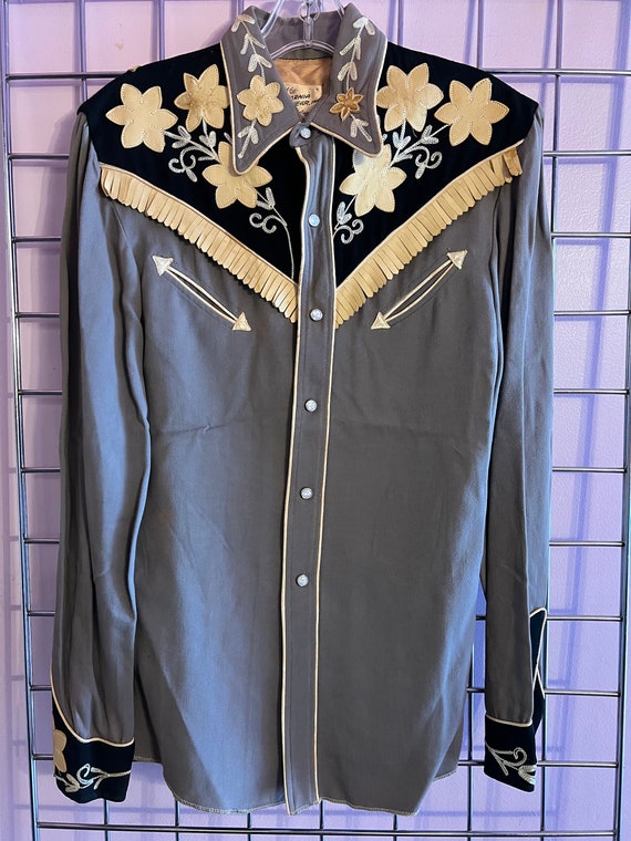 1930s suede gab cowgirl shirt - image 2
