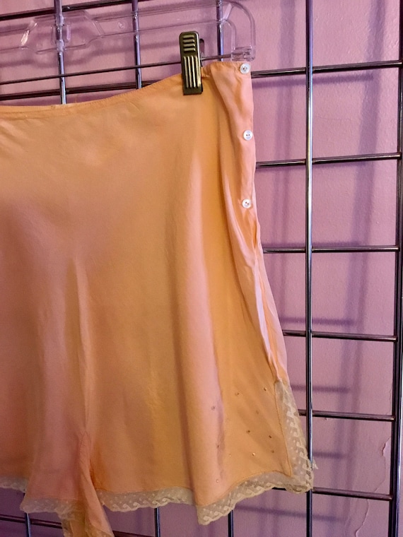 1930s Peach Silk Tap pants