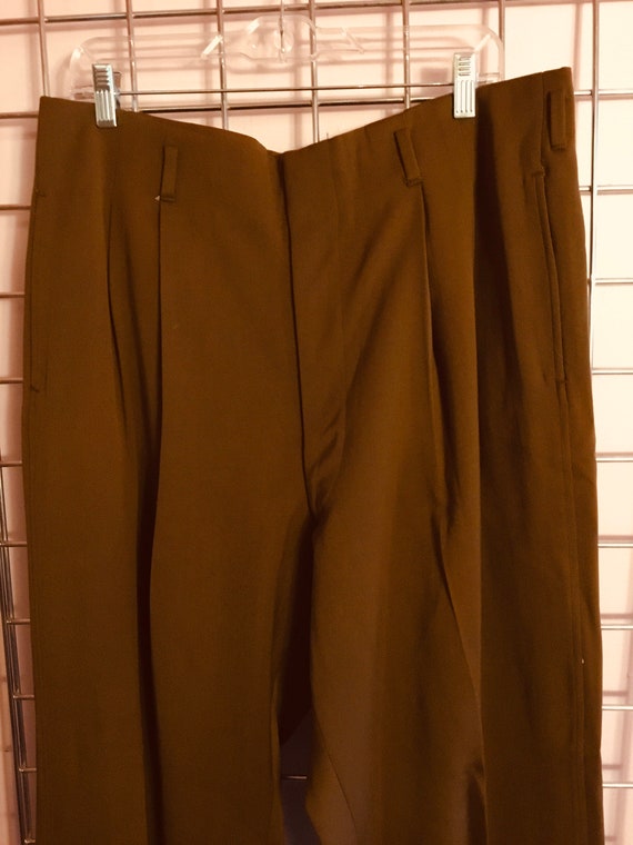 1940s Double Pleated Rayon Gaberdine Pants