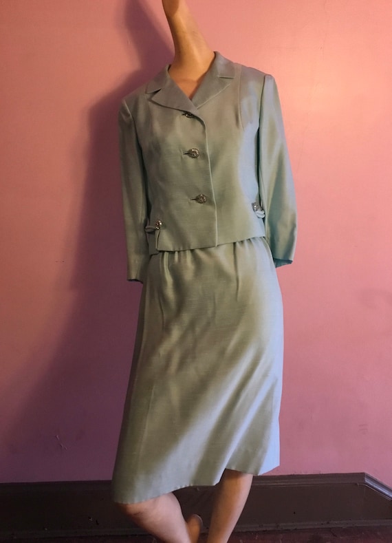 1960s Pale Turquoise Suit