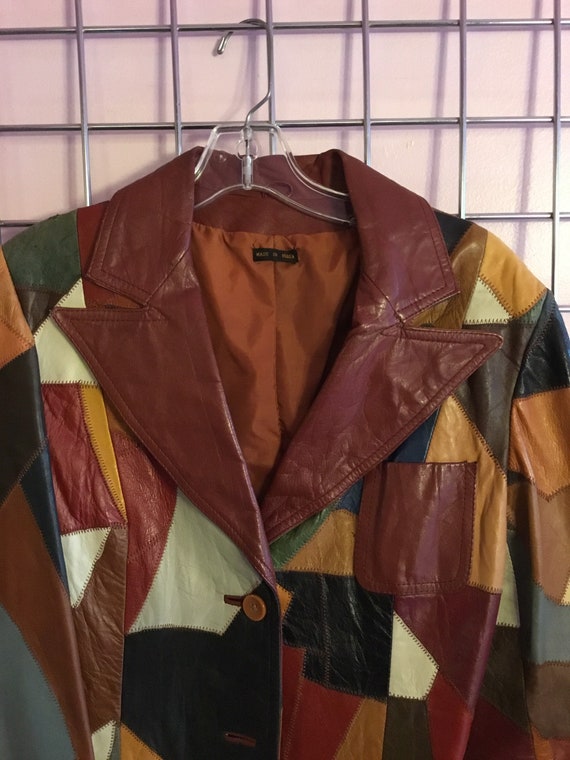 Stunning patchwork leather jacket