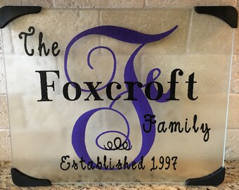Personalized Glass Cutting Board (Custom)