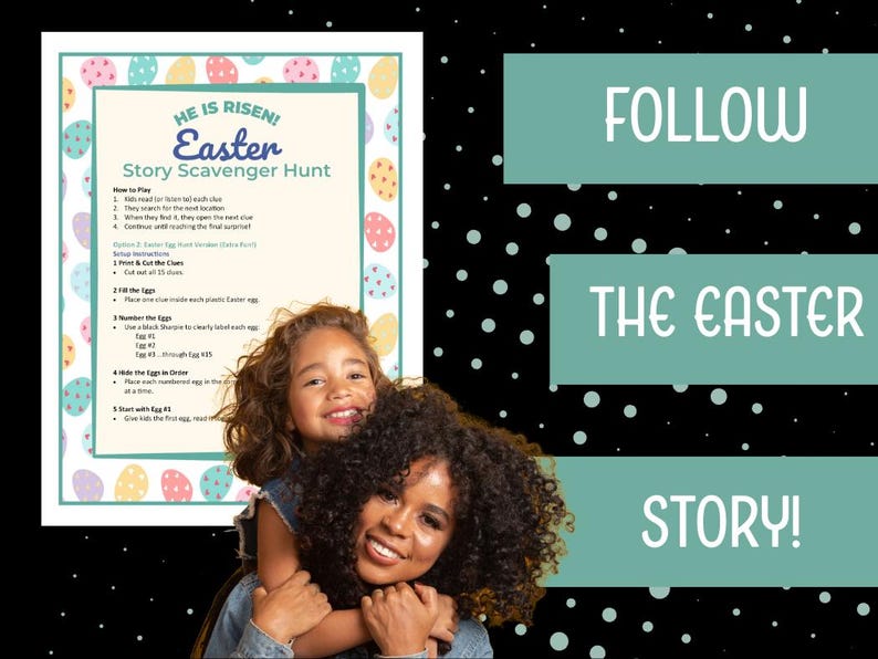 Easter Scavenger Hunt Christian Printable Resurrection Egg Hunt Game — free download