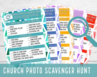Church Photo Scavenger Hunt, Bible Kids Scavenger Hunting,  Photo Hunt, Scavenger Hunting Game, Church Seek and Find Game, Indoor Kids Hunt