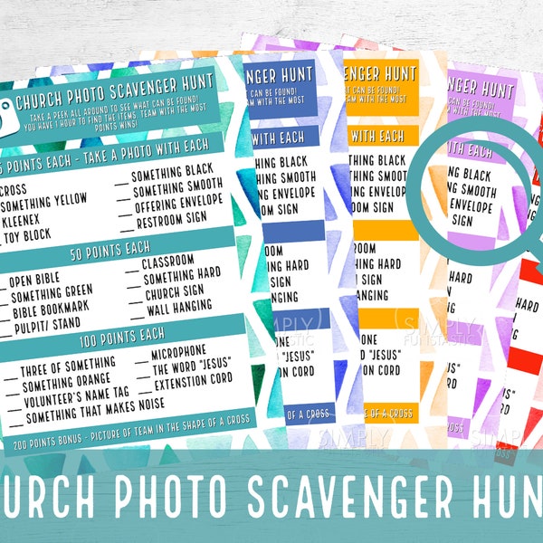 Church Photo Scavenger Hunt, Bible Kids Scavenger Hunting,  Photo Hunt, Scavenger Hunting Game, Church Seek and Find Game, Indoor Kids Hunt