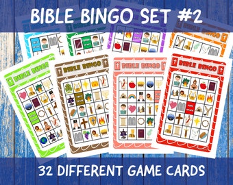 Bible Bingo Game: Classroom Sunday School Set (Digital Download)