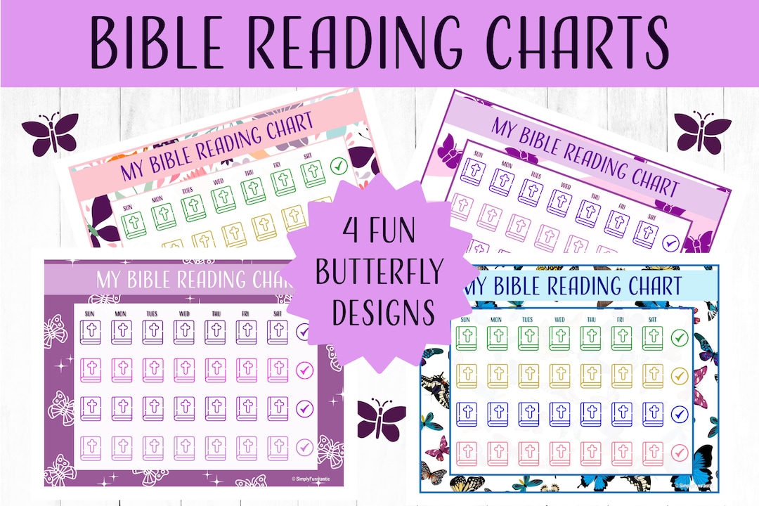 Butterfly Bible Reading Charts Bible Chart Butterfly Chart Bible Lesson