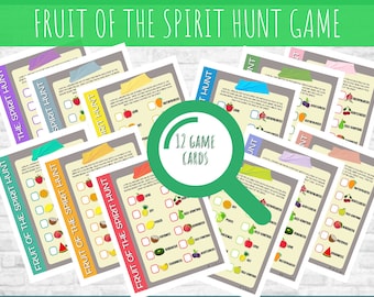 Fruit of the Spirit Hunt: Bible Scavenger Game (Printable) VBS Game, Sunday School Activity, Bible Lesson Study Fruit of the Spirit