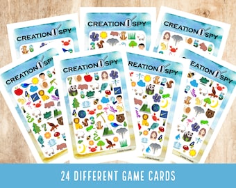 Creation I Spy Game: Bible Sunday School Printable (Downloadable)