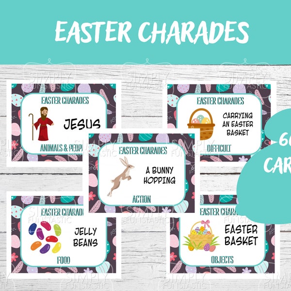 Charades | Easter Charade Game | Printable Easter Charades Game | Charades Game | Charades Printable | Easter Game Kids | Print & Play