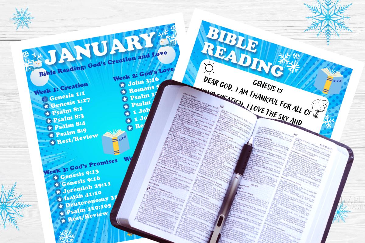 January Chart.pdf Kids' January Bible Reading Plan: Printable Chart & Journal (PDF) - Etsy
